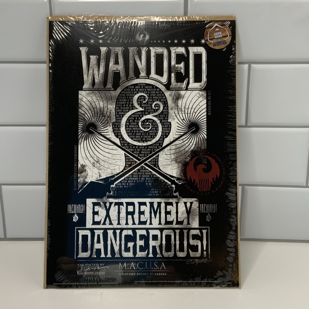 Harry Potter Art Poster Extremely‎ Dangerous Wand Licensed MACUSA Geek Gear